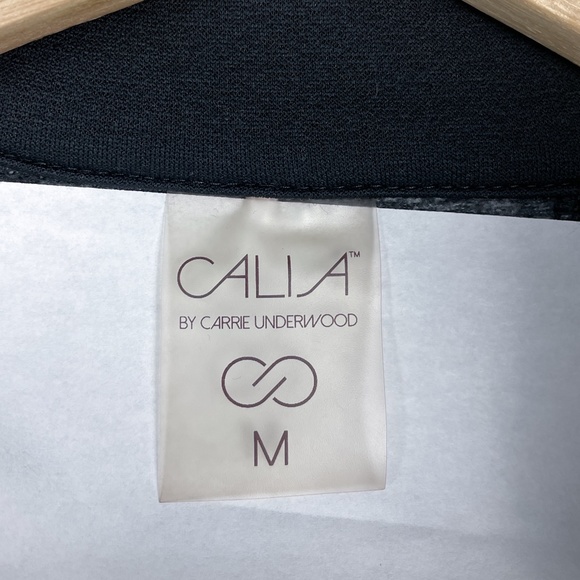 Calia Warm 1/4 Zip Pullover Graphite/Egret/Caviar (gray and black). Thumbholes. - Picture 4 of 12